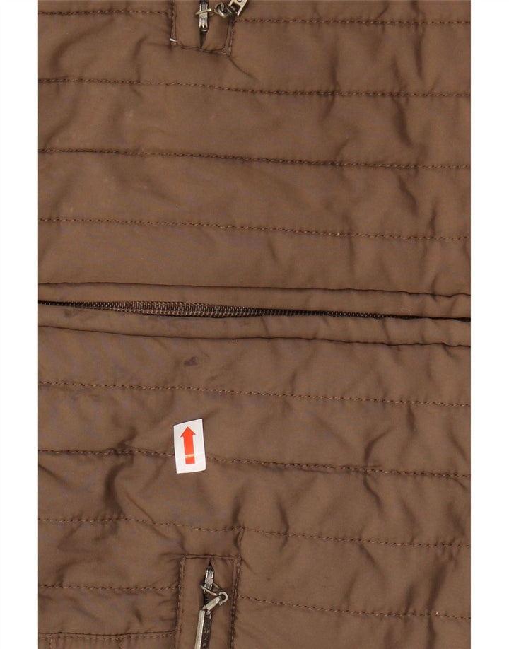 PACO Damen Wattierte Jacke UK 14 Mittelbraunes Polyester