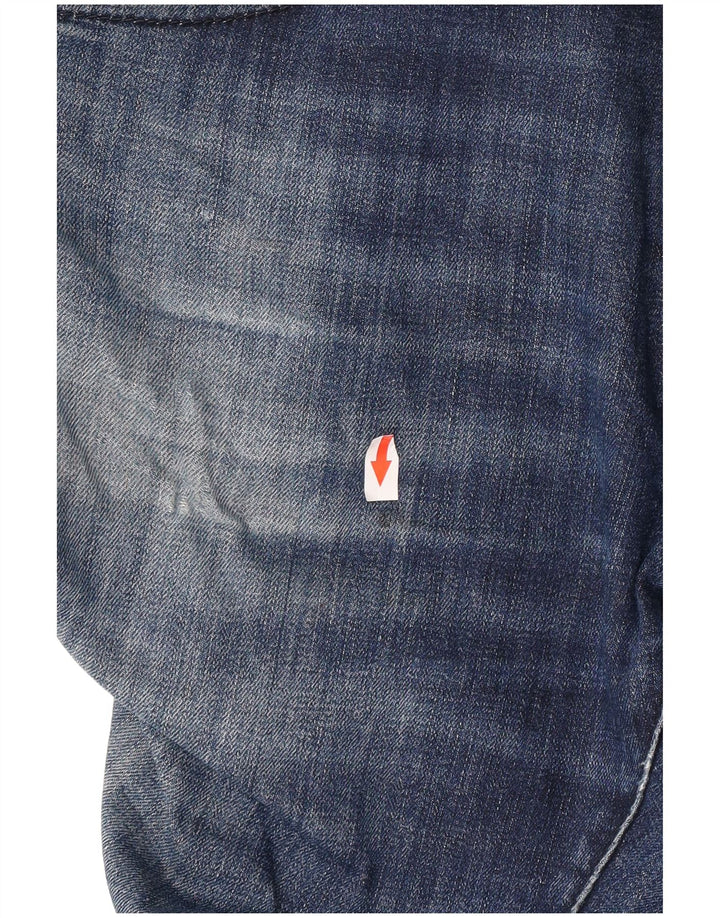 Hugo Boss Damen Regular Straight Jeans W36 L32 Blaue Baumwolle