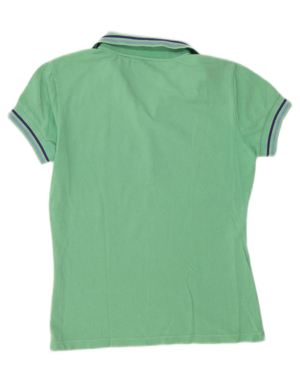 Napapijri Damen Grafik-Poloshirt UK 14 Large Türkis