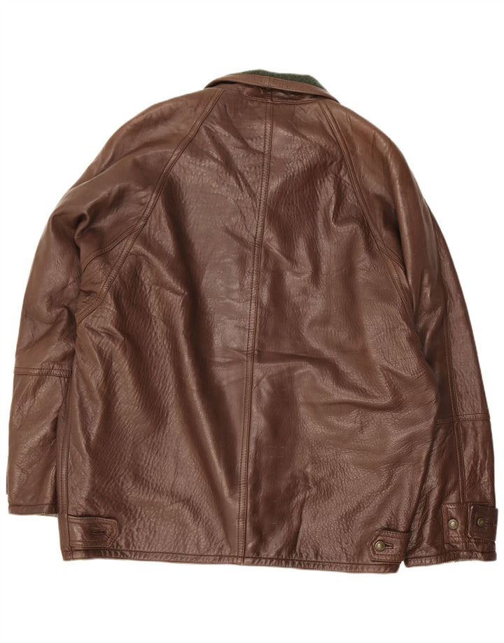 Nazareno Gabrielli Herren Lederjacke IT 50 Large Braun