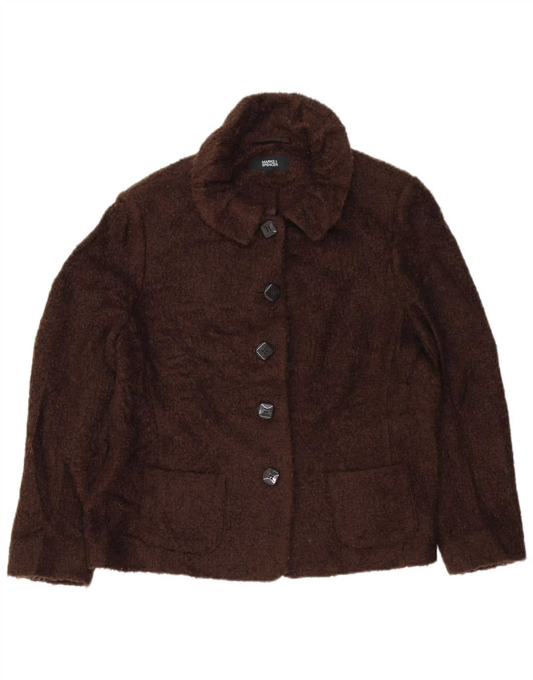 Marks & Spencer Damen Strickjacke UK 18 XL Braun Acryl