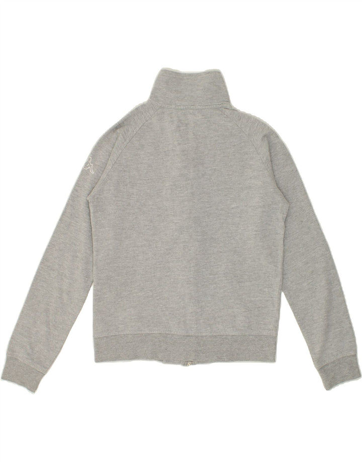 KAPPA Womens Crop Tracksuit Top Jacket UK 10 Small Grey Cotton Vintage Kappa and Second-Hand Kappa from Messina Hembry 