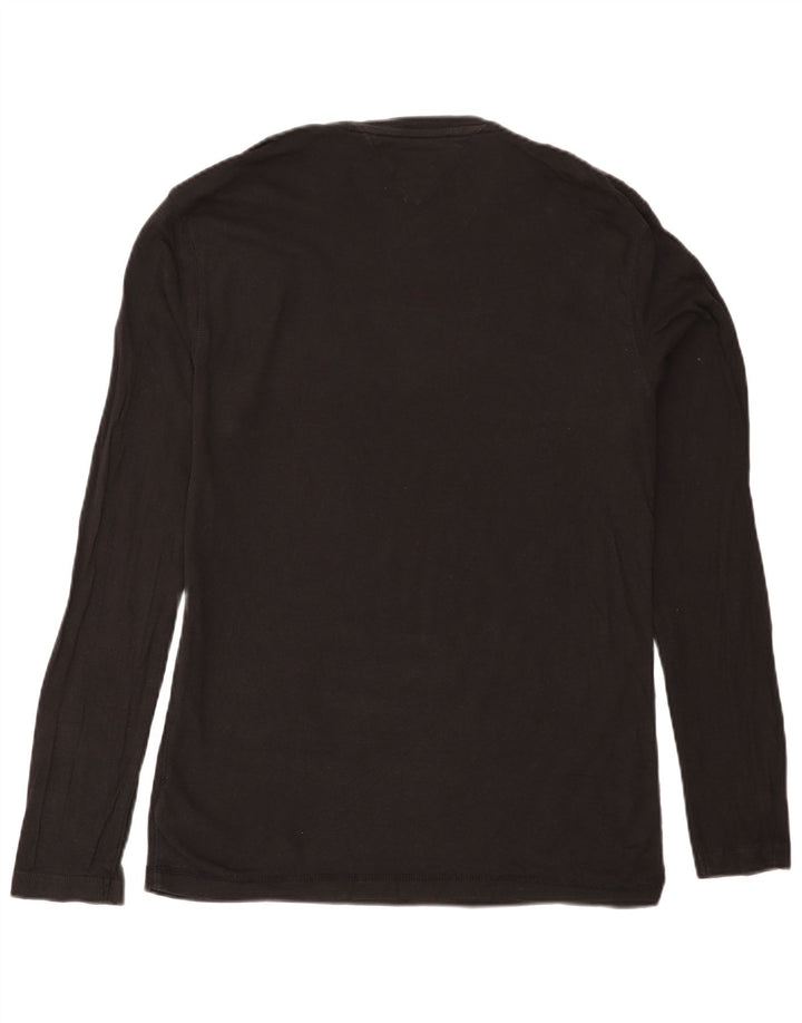 TOMMY HILFIGER Herren Top Langarm 2XL Schwarz Baumwolle