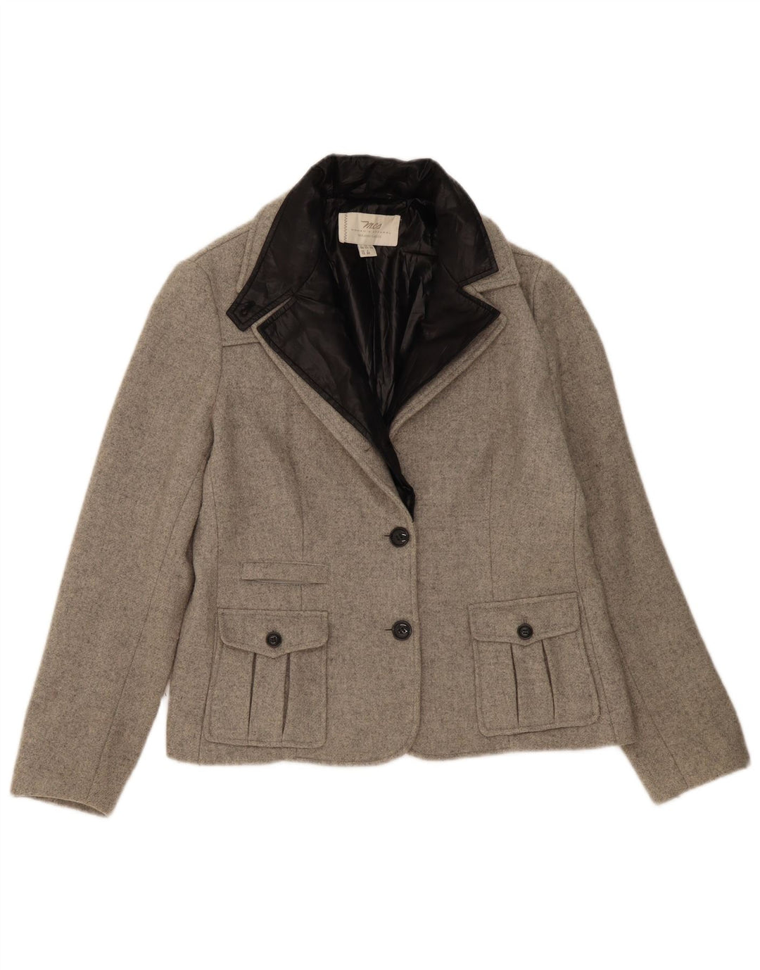 Marlboro Classics Damen-Blazerjacke, UK 16, Größe L, Grau, Farbblock