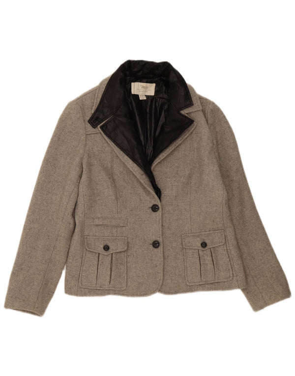 Marlboro Classics Damen-Blazerjacke, UK 16, Größe L, Grau, Farbblock