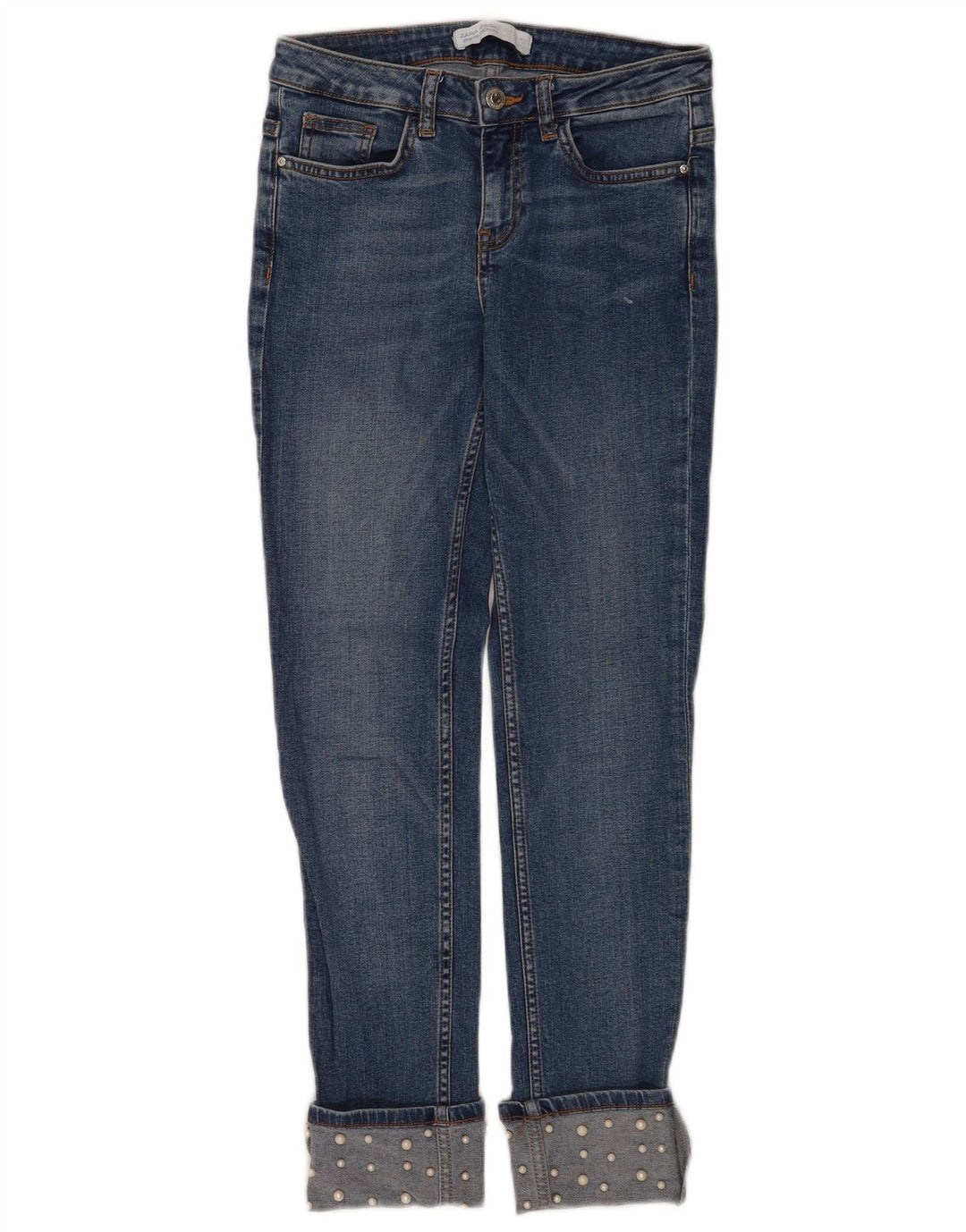 Zara Damen Slim Jeans EU 34 2XS W24 L26 Blau