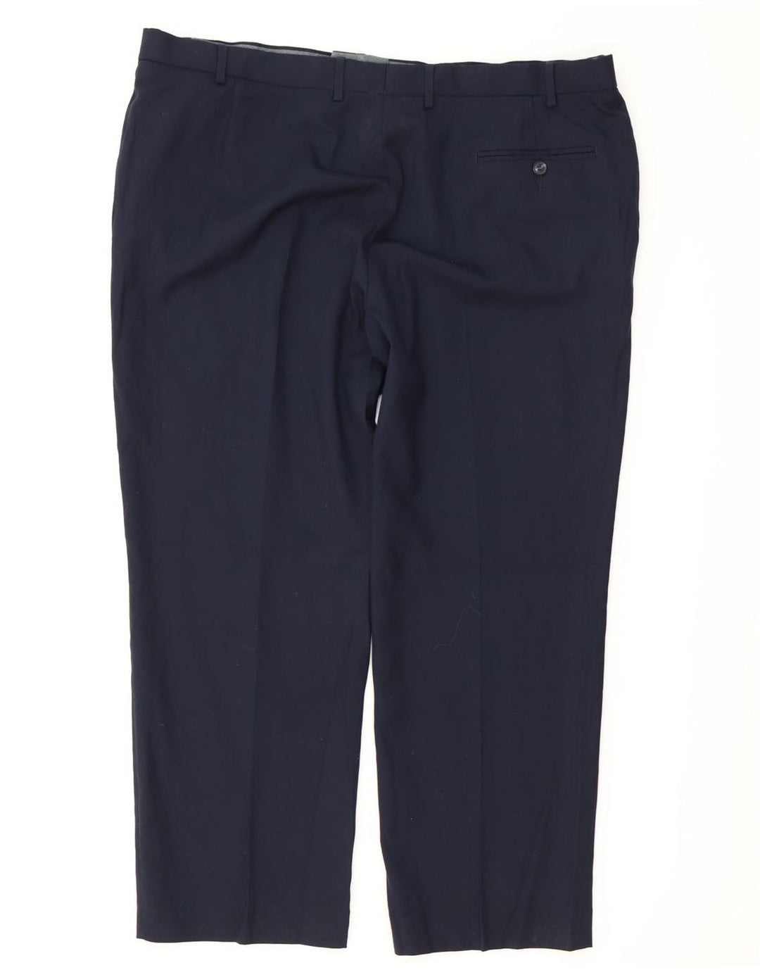 MARKS & SPENCER Herren-Anzughose mit normaler Passform, W42, L29, marineblaue Wolle