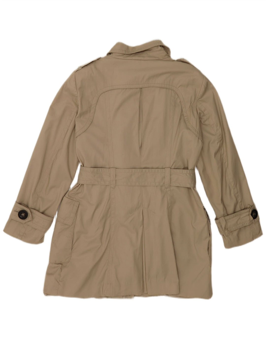 Zara Damen Trenchcoat UK 16 Large Beige Nylon