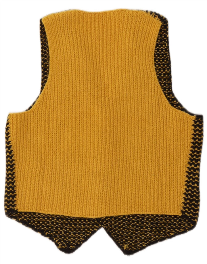 Vintage Herren Strickweste klein gelb gestreift