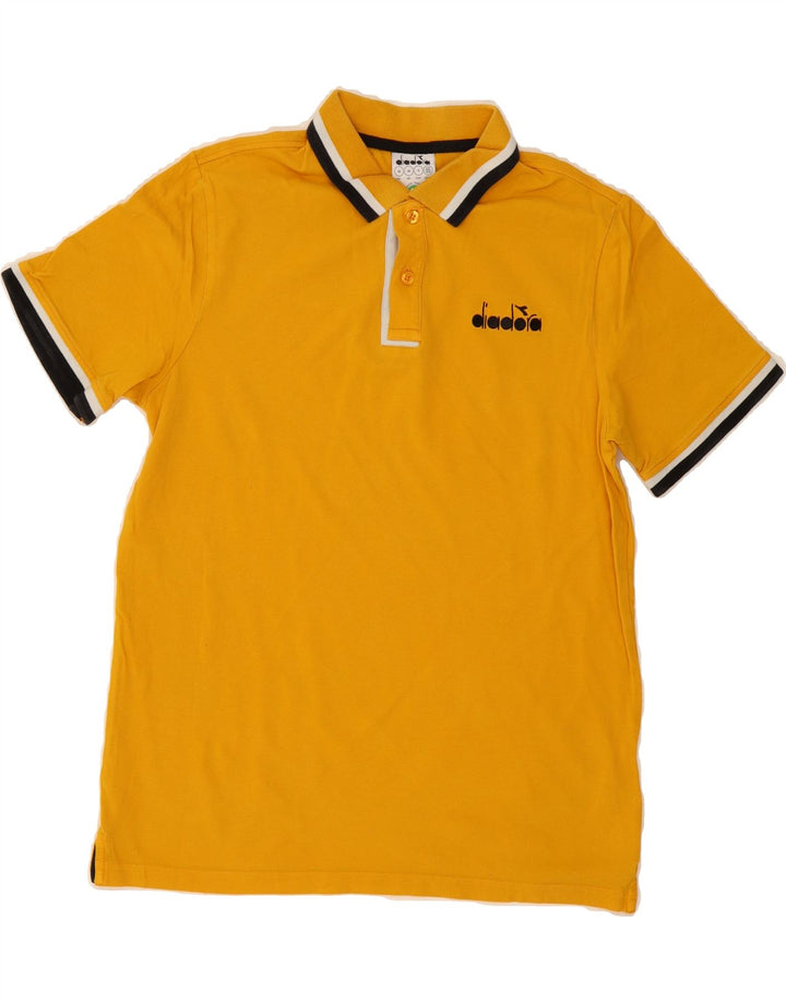 DIADORA Mens Polo Shirt Medium Yellow Cotton Vintage Diadora and Second-Hand Diadora from Messina Hembry 