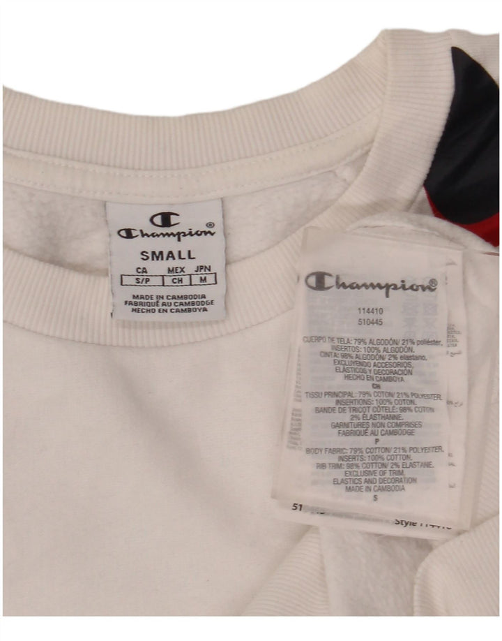 Champion Damen-Sweatshirt in Übergröße mit Grafik, Gr. 10, Größe S, Weiß