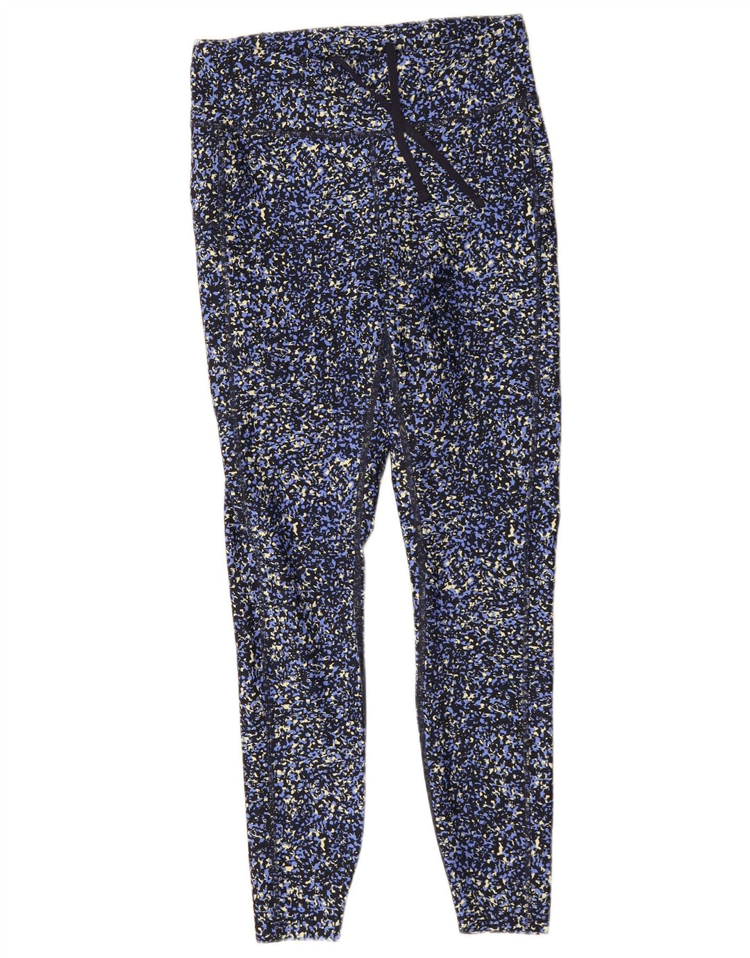 Marks & Spencer Damen Leggings UK 10 Small Blau geflecktes Polyester