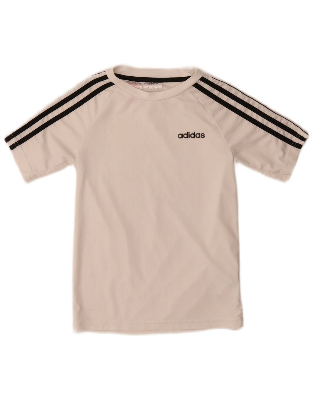 Adidas Jungen Climalite T-Shirt Top 7–8 Jahre, weißes Polyester