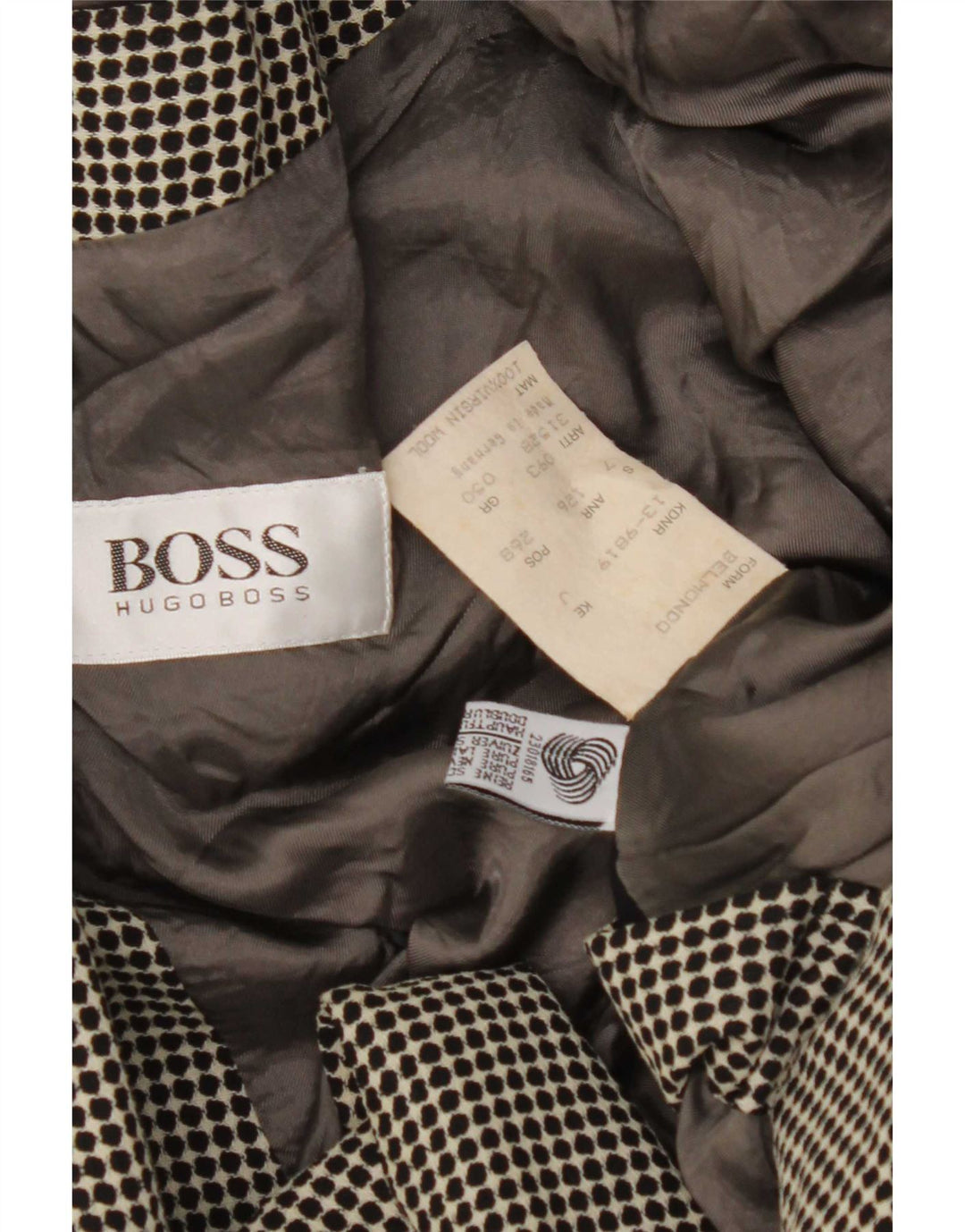 Hugo Boss Damen Zweireihige Blazerjacke IT 50 XL Grau gepunktet