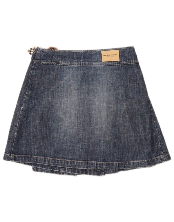Burberry Mini-Jeans-Wickelrock für Mädchen, 9–10 Jahre, W22, blaue Baumwolle