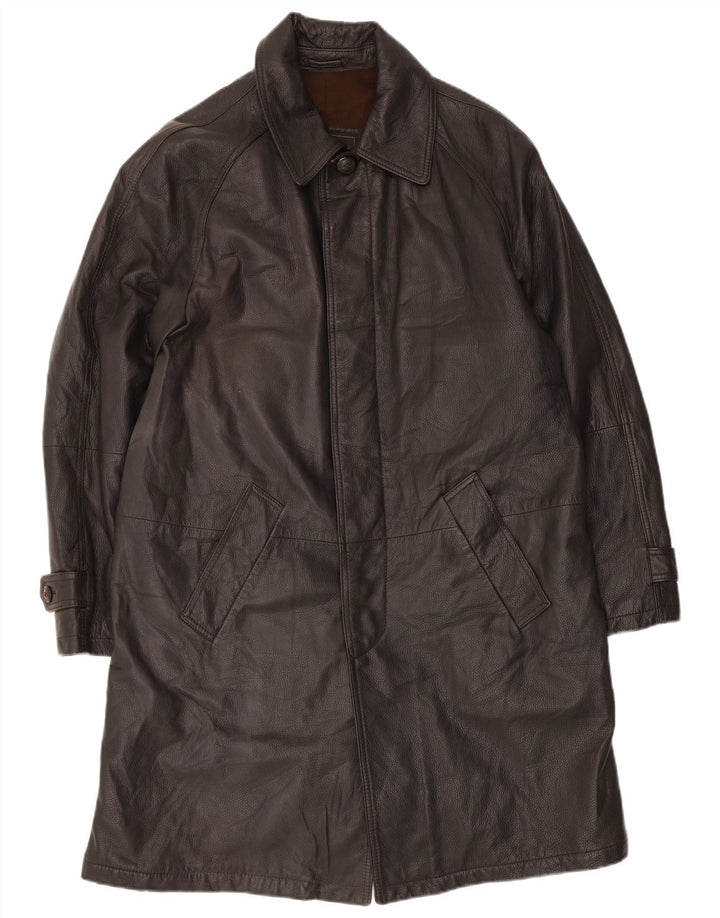 FLORENTIA Herren Ledermantel UK 38 Mittelbraun