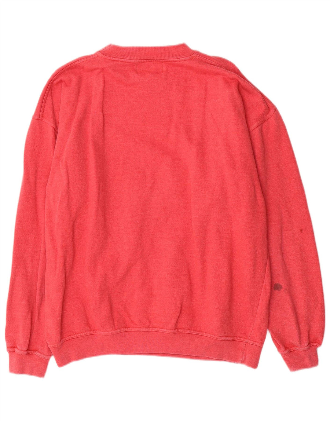 VINTAGE Damen Übergroßer Grafik-Sweatshirt-Pullover UK 18 XL Rote Baumwolle