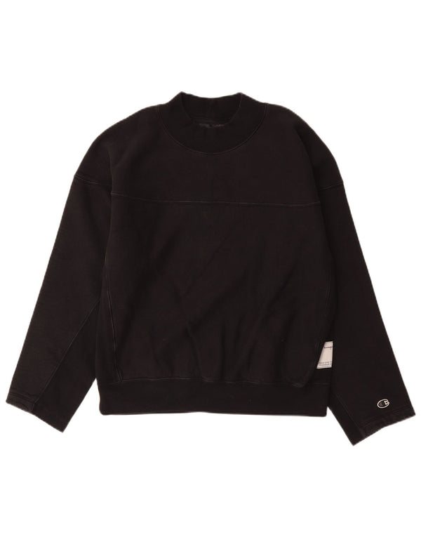 Champion Damen Sweatshirt Pullover UK 18 XL Schwarz Baumwolle