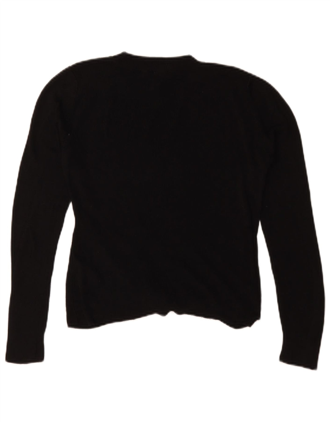 Topshop Damen Crop Oversized Top Langarm UK 10 Small Schwarze Viskose
