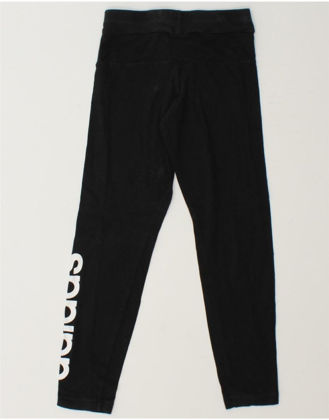 ADIDAS Girls Graphic Leggings 9-10 Years  Black Vintage Adidas and Second-Hand Adidas from Messina Hembry 