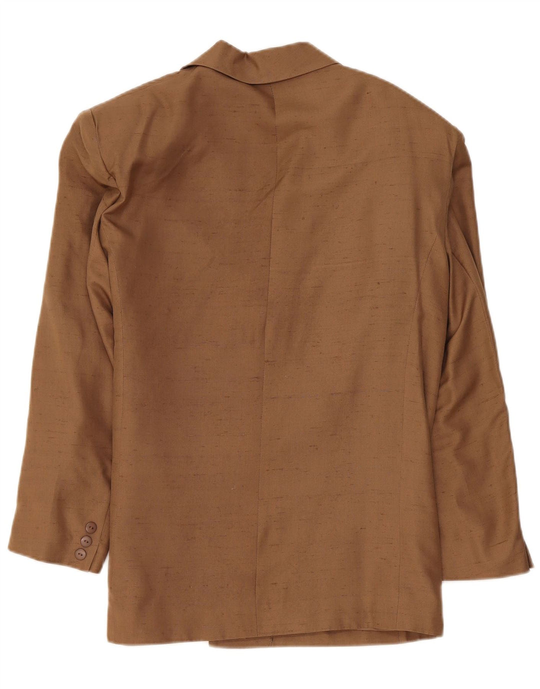 Jaeger Damen 1-Knopf-Blazerjacke UK 16 Große beige gesprenkelte Seide