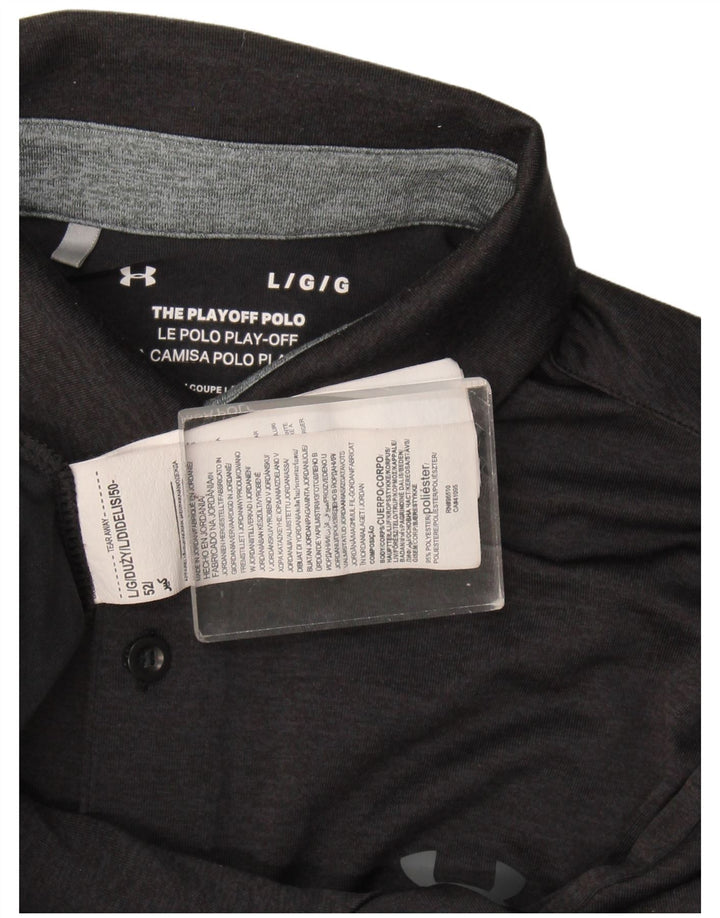 Under Armour Herren-Poloshirt, großes schwarzes Polyester