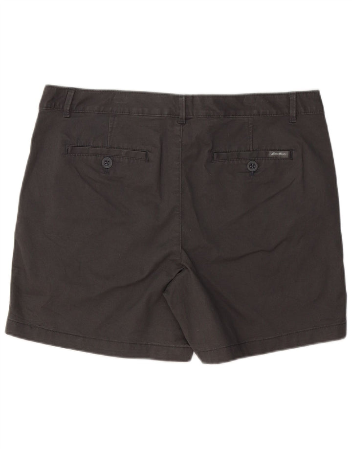 EDDIE BAUER Damen Chinoshorts US 12 Large W36 Schwarze Baumwolle