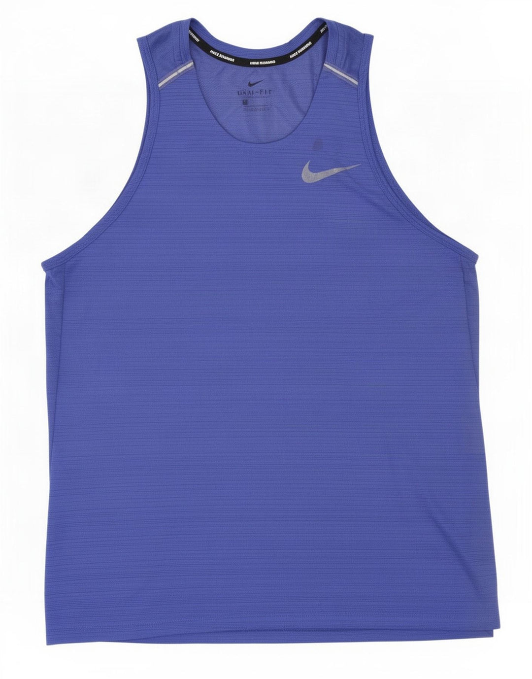 Nike Herren-Dri-Fit-Weste, großes, blaues Nadelstreifen-Polyester