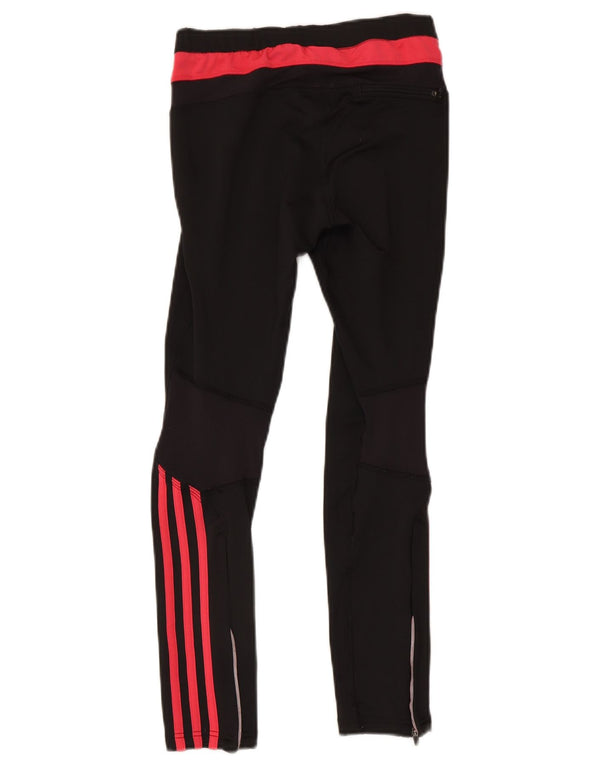 Adidas Damen-Leggings UK 12 Mittelschwarzes Colourblock-Polyester