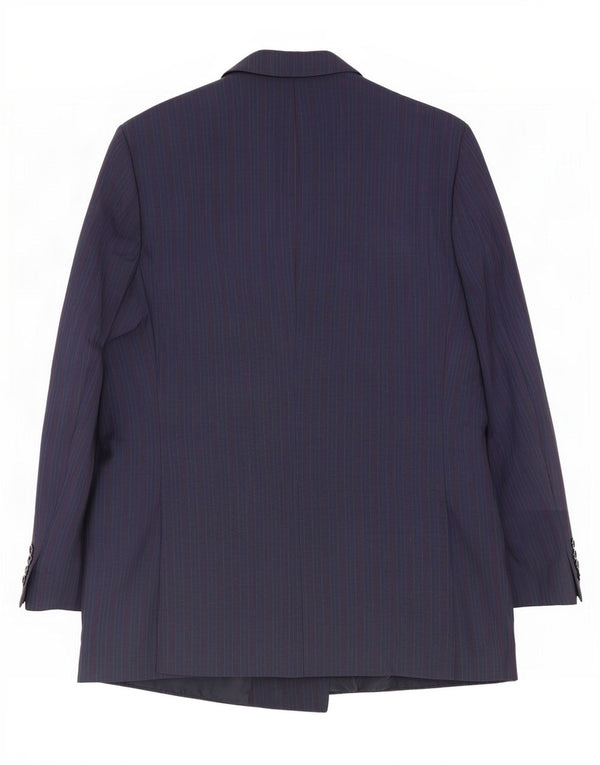 Monti Herren-Blazer, zweireihig, IT 56 3XL, marineblau, gestreift, Wolle
