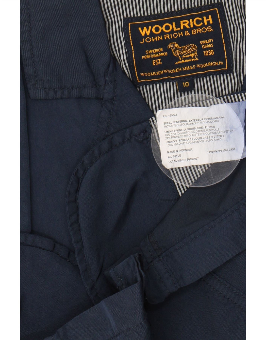 WOOLRICH Girls 3 Button Blazer Jacket 9-10 Years Navy Blue Nylon Vintage Woolrich and Second-Hand Woolrich from Messina Hembry 