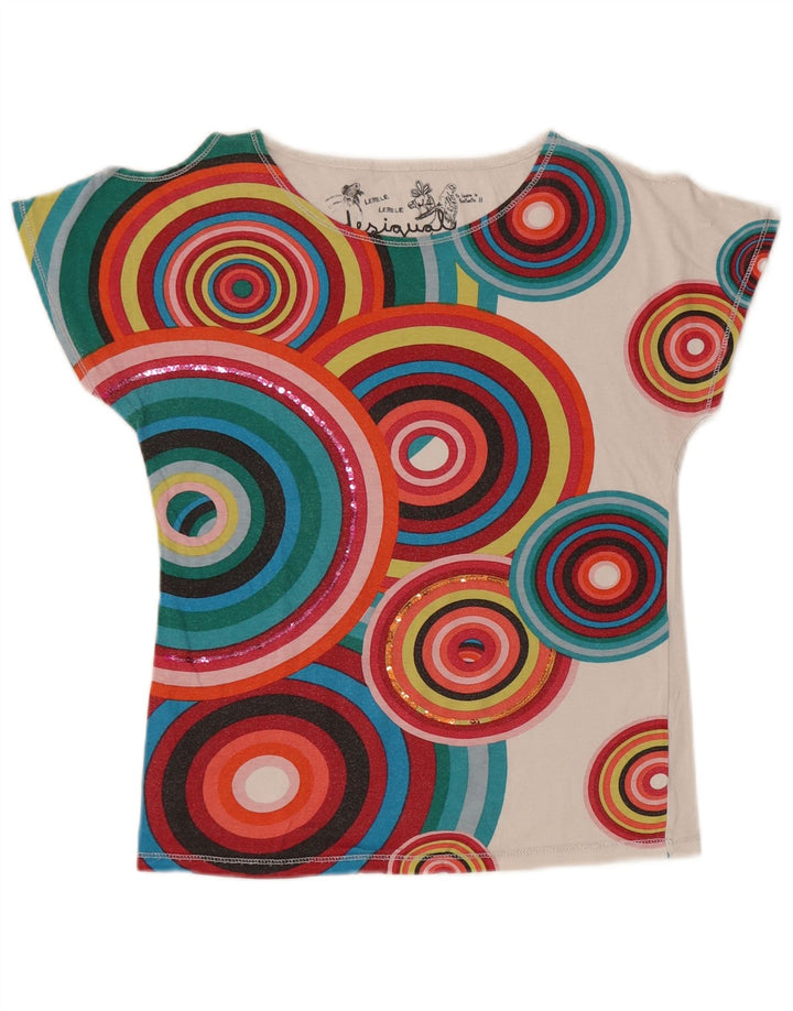 DESIGUAL T-Shirt-Top für Mädchen, 11–12 Jahre, mehrfarbig, geometrisch