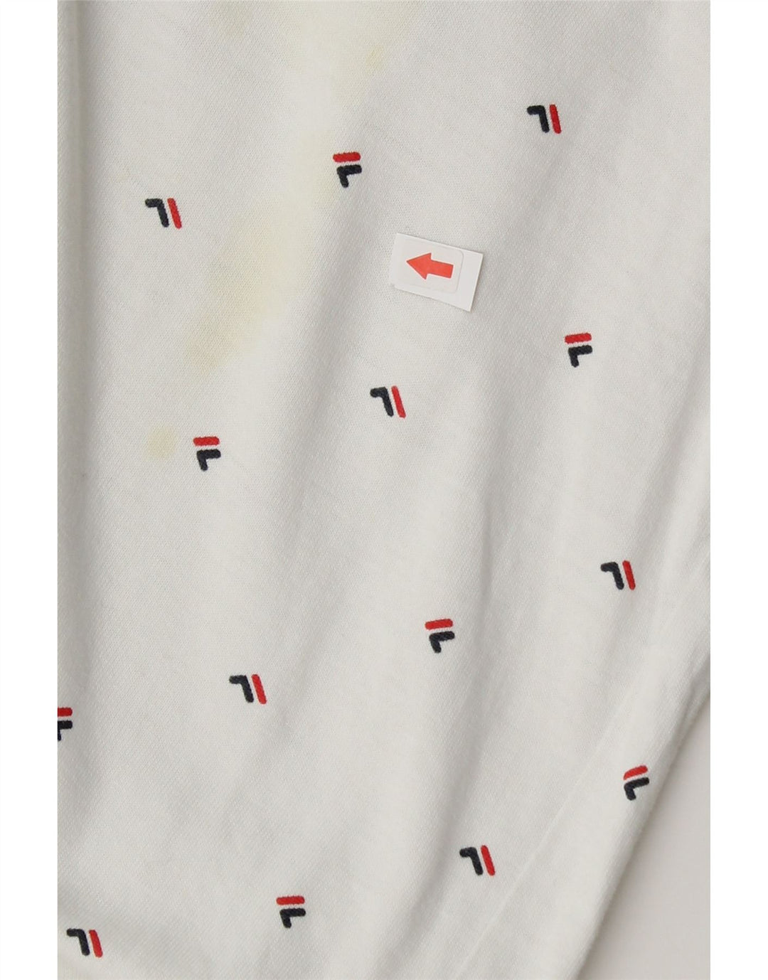 Fila Herren-Poloshirt mit Grafik, Größe S, weiße Baumwolle