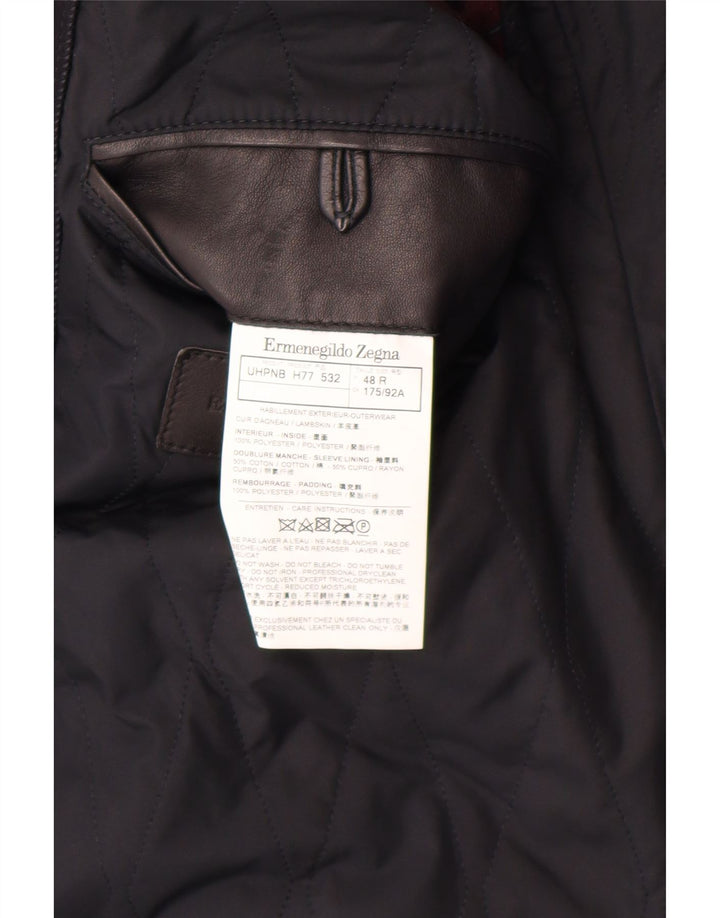 Ermenegildo Zegna Herren 2-Knopf-Blazerjacke IT 48 Medium Navy Blue Classi