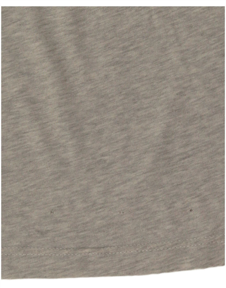 Lacoste Herren-T-Shirt mit normaler Passform, Größe 4, mittelgraue Baumwolle
