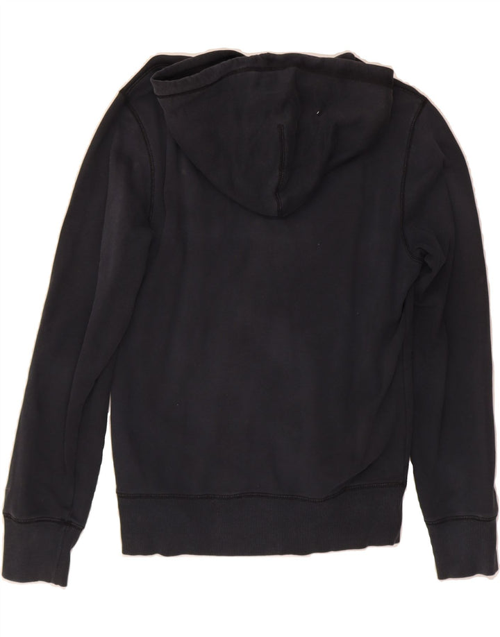 NIKE Mens Graphic Zip Hoodie Sweater Small Black Cotton Vintage Nike and Second-Hand Nike from Messina Hembry 