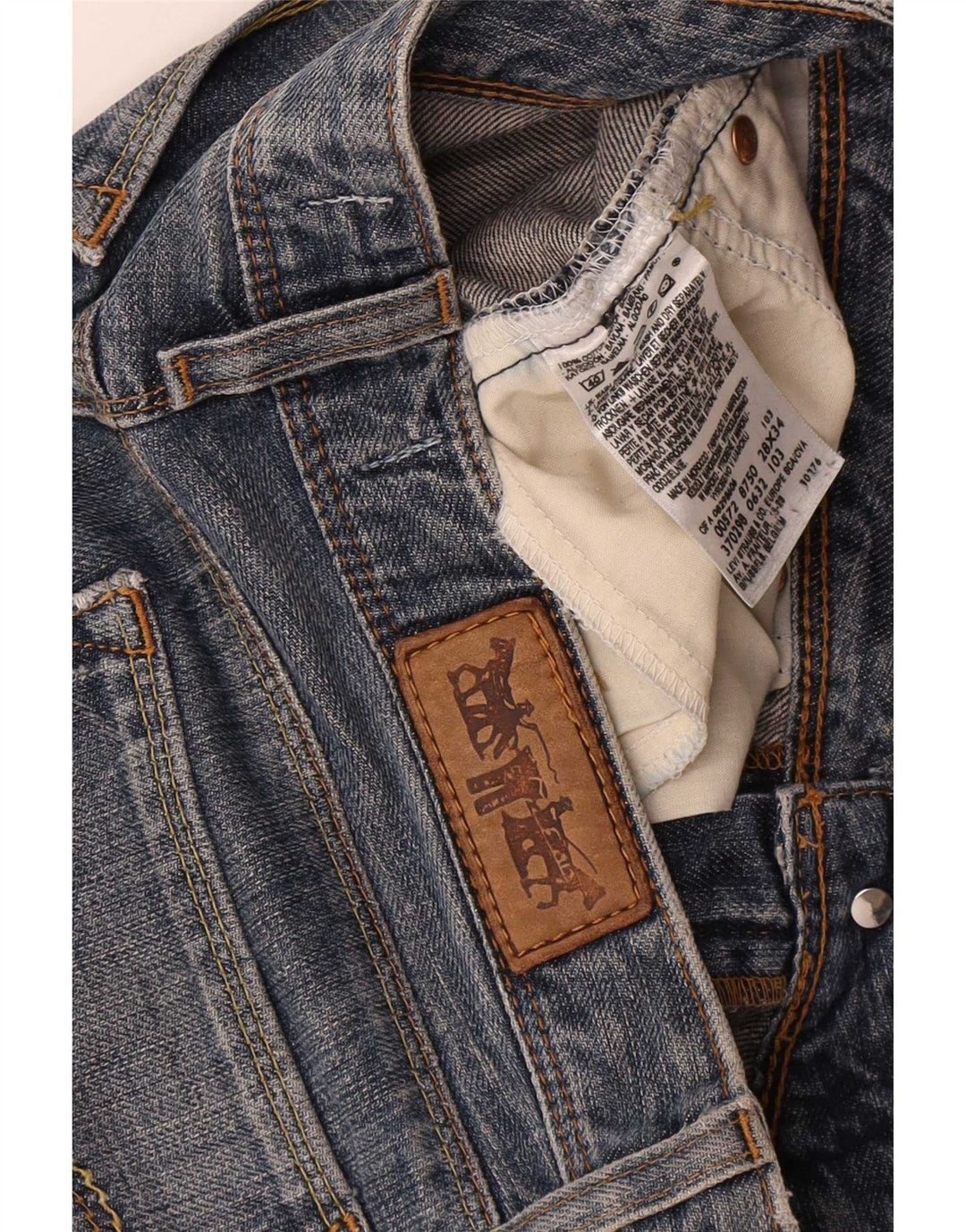 Levi's Damen 572 Bootcut Jeans W28 L34 Blaue Baumwolle