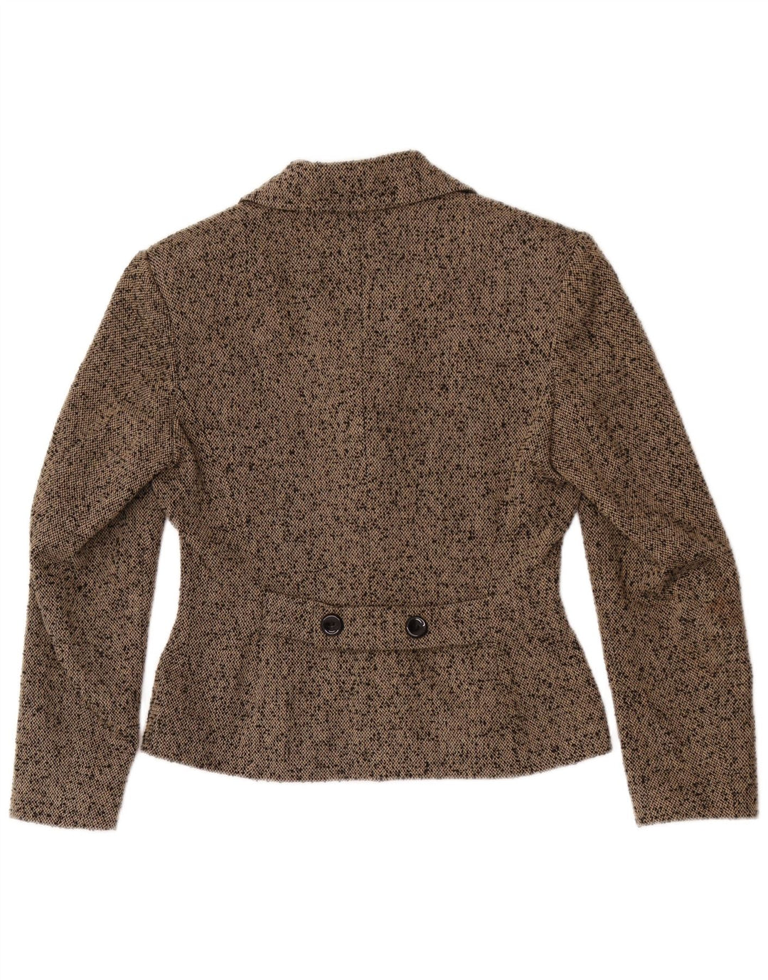 Max Dine Damen-Blazer mit 4 Knöpfen, IT 42, mittelbraun geflecktes Acryl