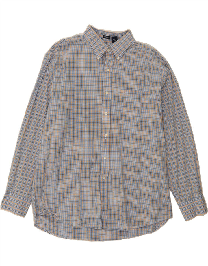 IZOD Mens Shirt XL Blue Check Cotton Vintage Izod and Second-Hand Izod from Messina Hembry 