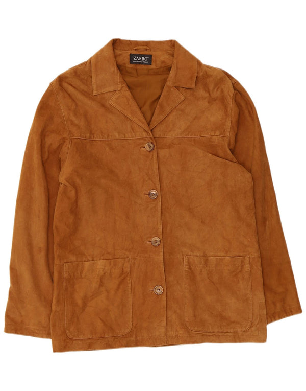 Zarro Damen Wildlederjacke IT 42 Mittelbraunes Leder