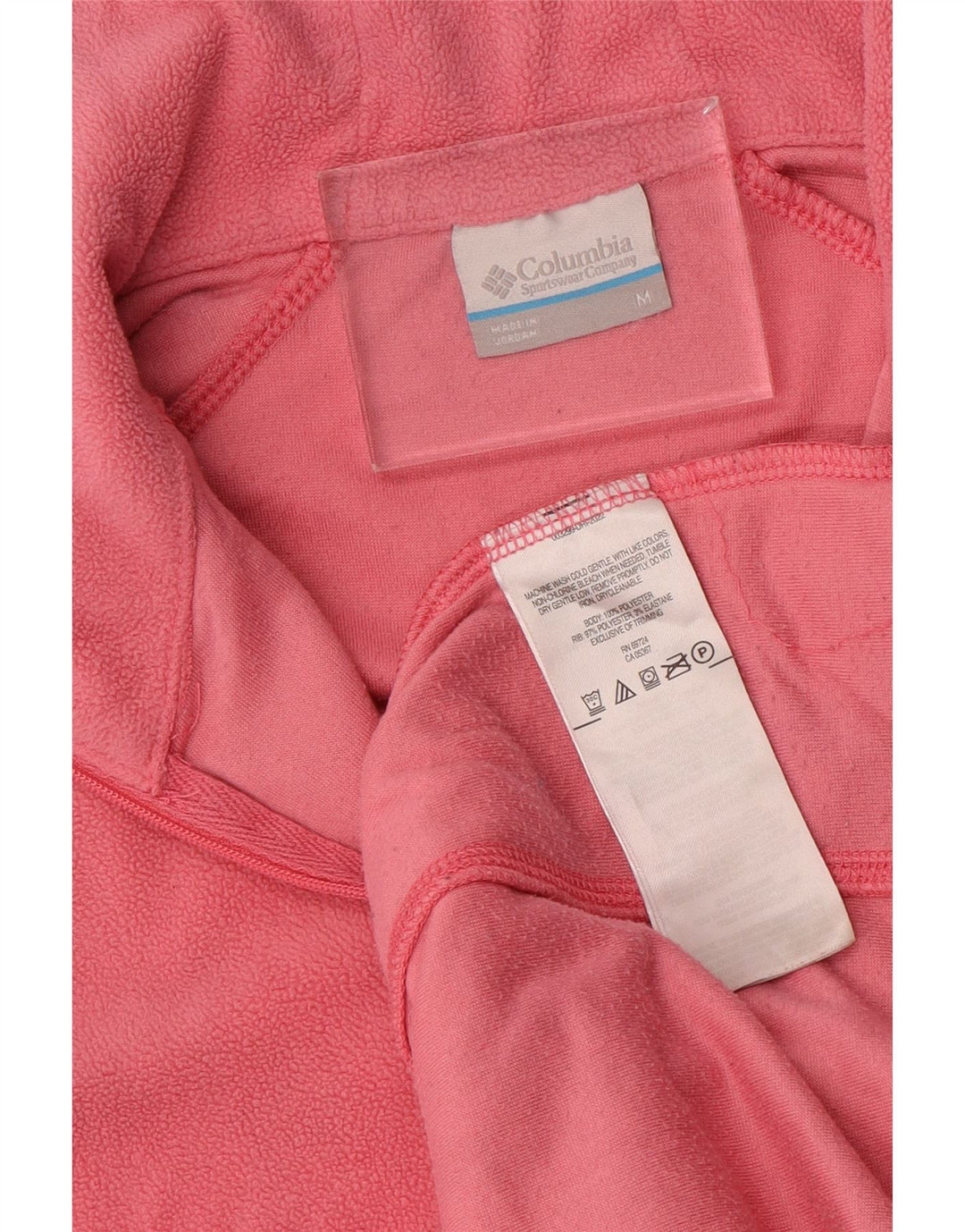COLUMBIA Damen-Fleecepullover mit Reißverschluss am Hals, UK 12, Mittelrosa, Polyester