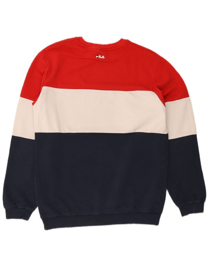 Fila Herren-Sweatshirt mit Grafik, mittelgroß, mehrfarbig, Colourblock-Baumwolle
