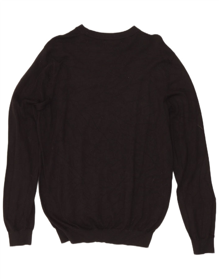 Zara Herren-Pullover mit U-Boot-Ausschnitt, Mittelschwarz