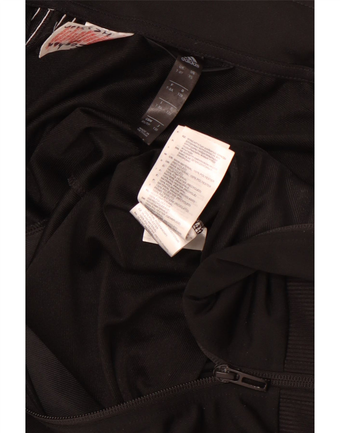 ADIDAS Aeroready-Trainingsanzug für Jungen, Top-Jacke, 7–8 Jahre, schwarzes Polyester