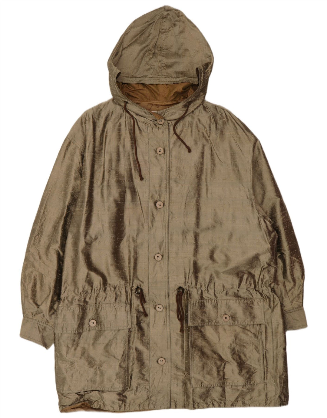 OLIVER BY VALENTINO Damen Übergroßer Kapuzenmantel IT 44 Mittelbeige