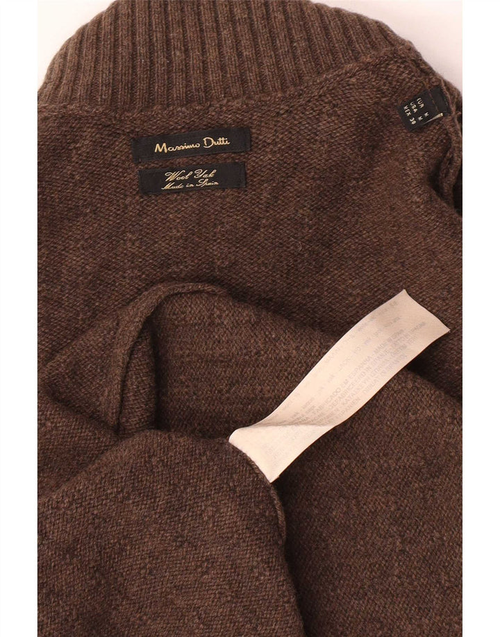 Massimo Dutti Damen-Pullover mit Rollkragen, UK 12, mittelbraune Wolle