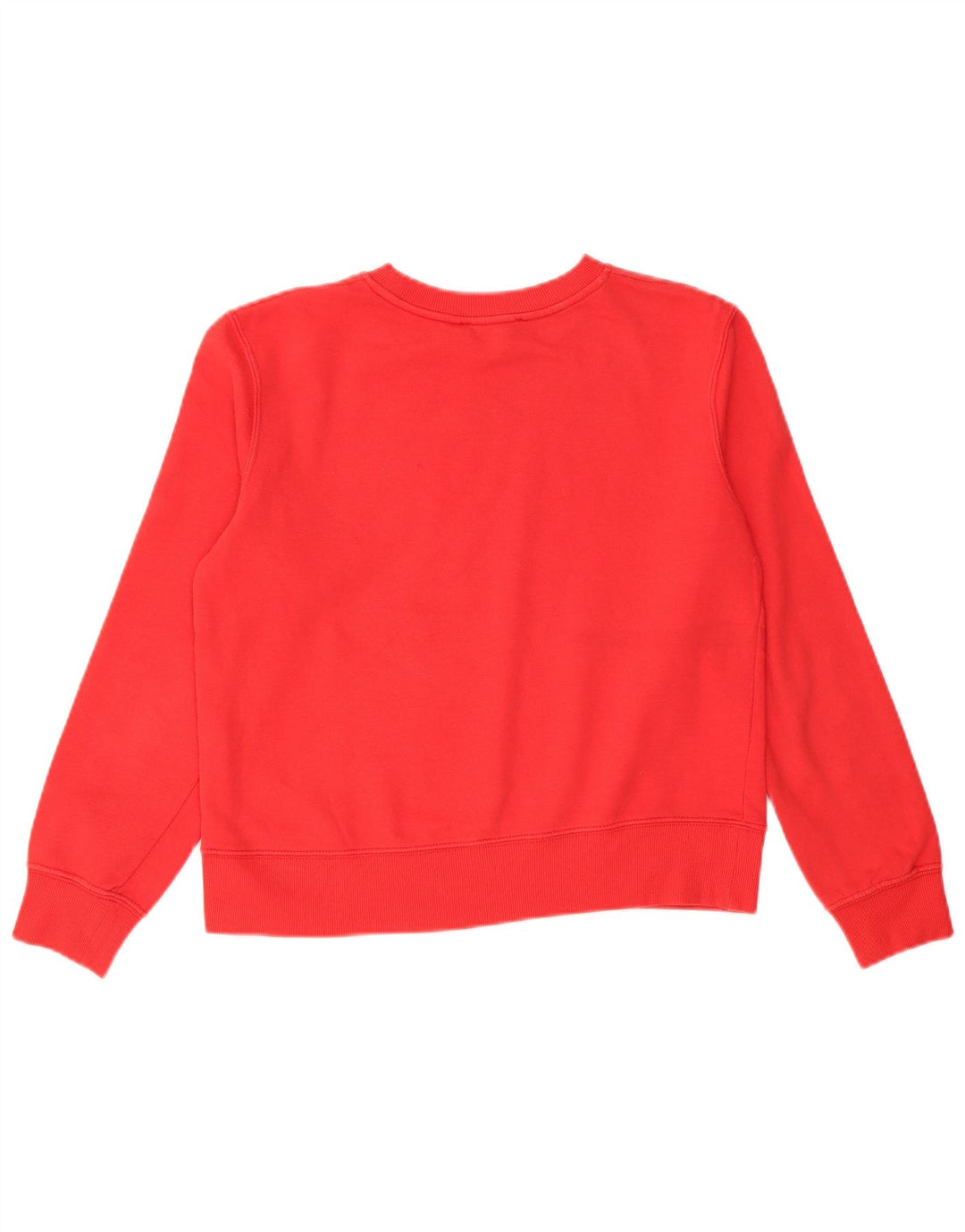 Zara Damen Sweatshirt-Pullover UK 14 Mittelrote Baumwolle