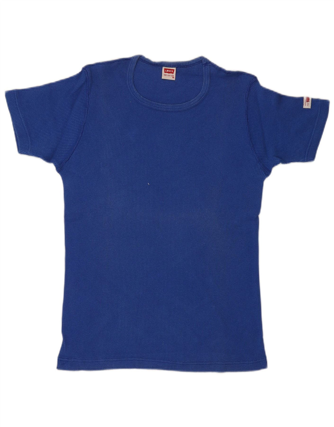 LEVI'S Damen T-Shirt Top UK 12 Mittelblaue Baumwolle