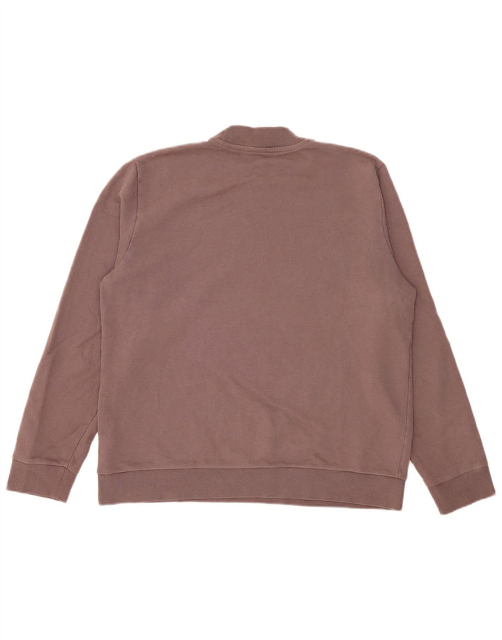 Cos Herren-Sweatshirt, Pullover, groß, braune Baumwolle