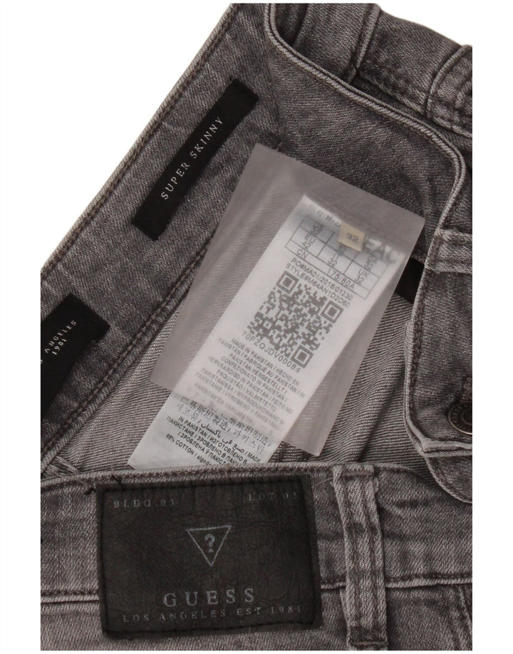 Guess Damen Super Skinny Jeans W32 L32 Graue Baumwolle